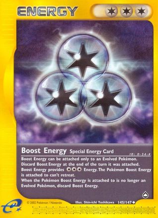 Boost Energy (145) Reverse Holofoil - Aquapolis