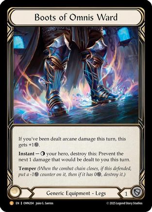 Boots of Omnis Ward (OMN204) Cold Foil - Omens of the Third Age