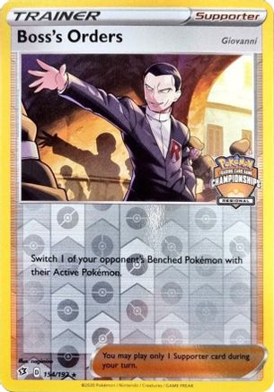 Boss's Orders (Regional Championships) (154) Reverse Holofoil - Rebel Clash