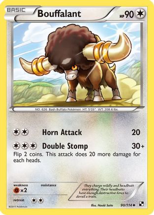 Bouffalant (90) Reverse Holofoil - Black & White