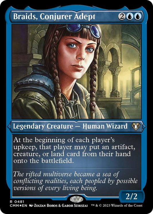 Braids, Conjurer Adept (481) Etched Foil - Commander Masters