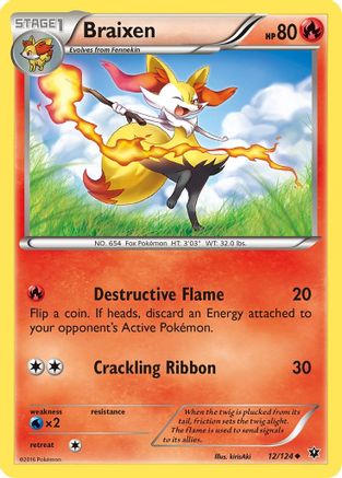 Braixen (12) Reverse Holofoil - Fates Collide