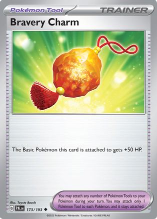 Bravery Charm (173) Reverse Holofoil - Paldea Evolved