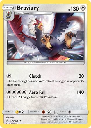 Braviary (178) Reverse Holofoil - Cosmic Eclipse