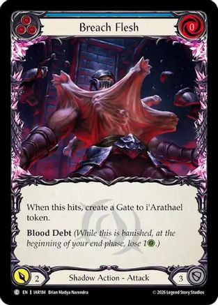 Breach Flesh (Blue) (IAR184) Rainbow Foil - Usurp the Shadow Throne