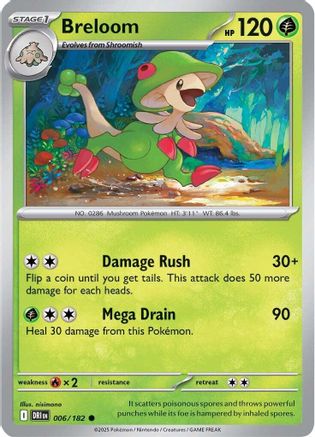 Breloom (6) Reverse Holofoil - Destined Rivals