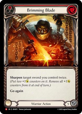 Brimming Blade (Red) (AHA011) - Armory Deck Origins: Hala