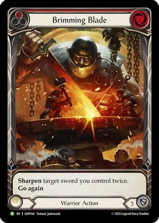 Brimming Blade (Red) (GEM164) Rainbow Foil - Gem Pack 5