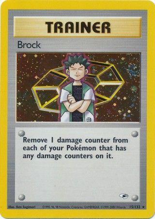 Brock (15) (Unlimited) Holofoil - Gym Heroes