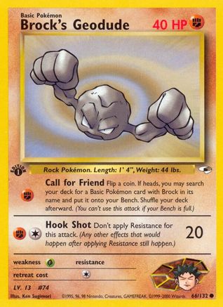 Brock's Geodude (66) (1st Edition) - Gym Heroes