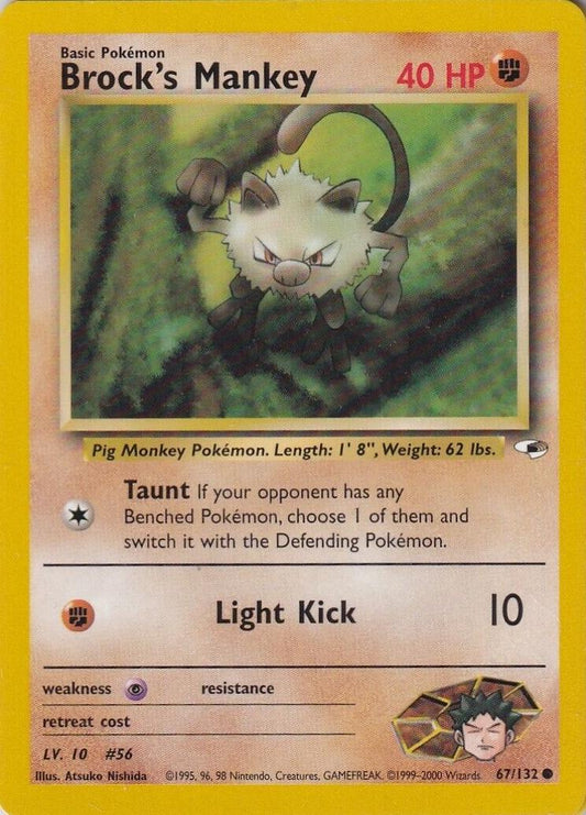 Brock's Mankey (67) (Unlimited) - Gym Heroes