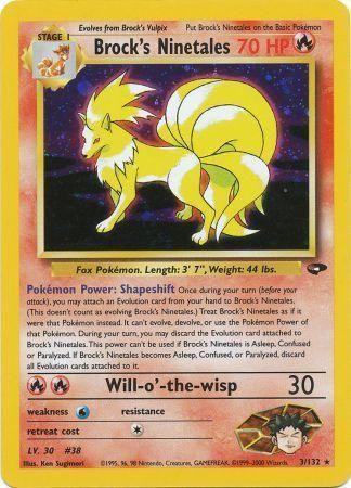 Brock's Ninetales (3) (Unlimited) Holofoil - Gym Challenge