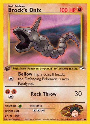 Brock's Onix (69) (1st Edition) - Gym Heroes