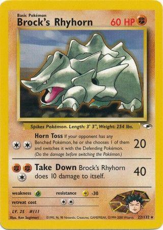 Brock's Rhyhorn (22) (Unlimited) - Gym Heroes