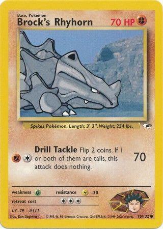 Brock's Rhyhorn (70) (Unlimited) - Gym Heroes