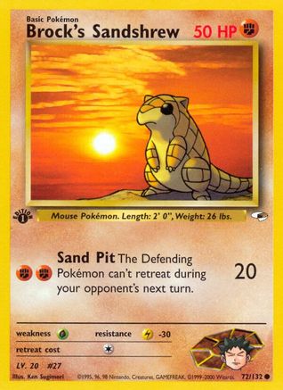 Brock's Sandshrew (72) (1st Edition) - Gym Heroes
