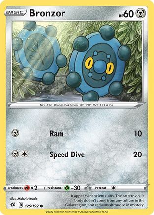 Bronzor (129) Reverse Holofoil - Rebel Clash