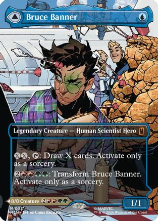 Bruce Banner // The Incredible Hulk (Borderless) (331) Foil - Marvel Super Heroes
