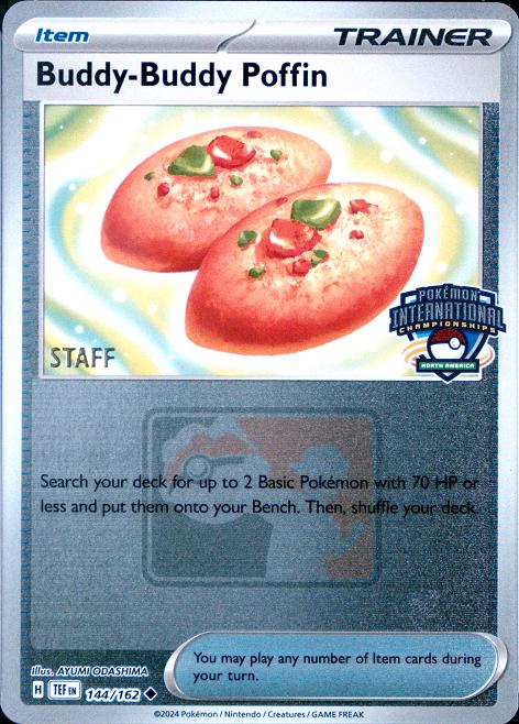 Buddy-Buddy Poffin [Staff] (144) Reverse Holofoil - Temporal Forces