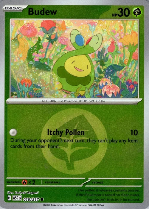 Budew (Energy Symbol Pattern) (16) Reverse Holofoil - Ascended Heroes
