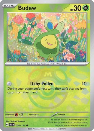 Budew (Master Ball Pattern) (4) Reverse Holofoil - Prismatic Evolutions