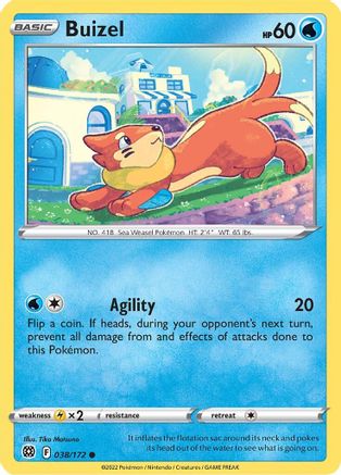 Buizel (38) Reverse Holofoil - Brilliant Stars