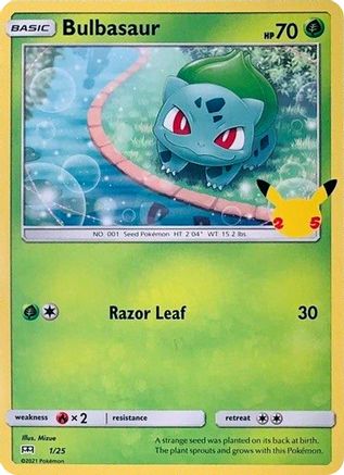 Bulbasaur (1) - McDonalds 25th Anniversary Promos