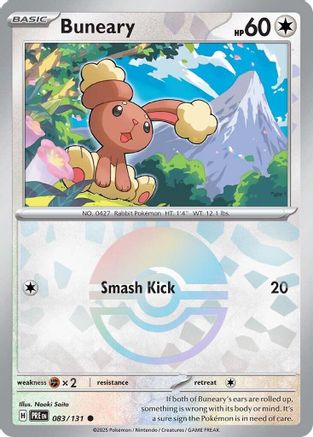 Buneary (Poke Ball Pattern) (83) Reverse Holofoil - Prismatic Evolutions
