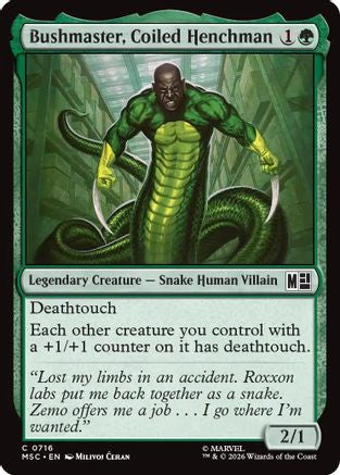 Bushmaster, Coiled Henchman (716) Foil - Commander: Marvel Super Heroes