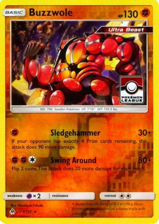Buzzwole (Pokemon League) (77) Reverse Holofoil - Forbidden Light