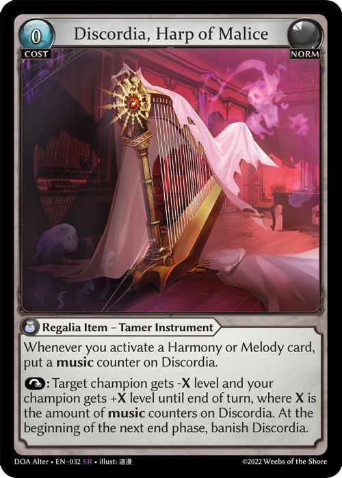 Discordia, Harp of Malice (032) [Dawn of Ashes: Alter Edition] Foil