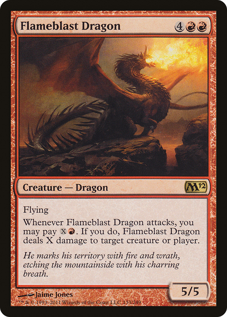 Flameblast Dragon (133) Foil - Magic 2012