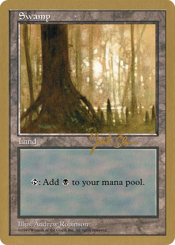 Swamp (445) - 1997 Jakub Slemr (5ED) (Retro) - World Championship Decks 1997