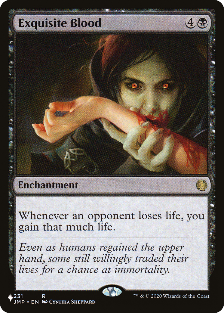 Exquisite Blood (JMP-231) - The List