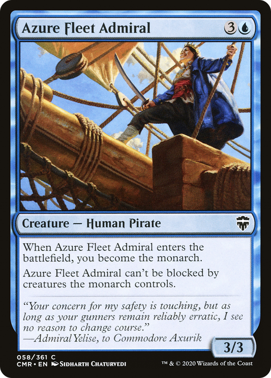 Azure Fleet Admiral (058) - Commander Legends