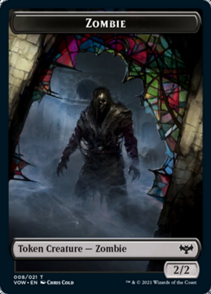 Zombie (008) // Boar Double-Sided Token [Innistrad: Crimson Vow Tokens] | Silver Goblin