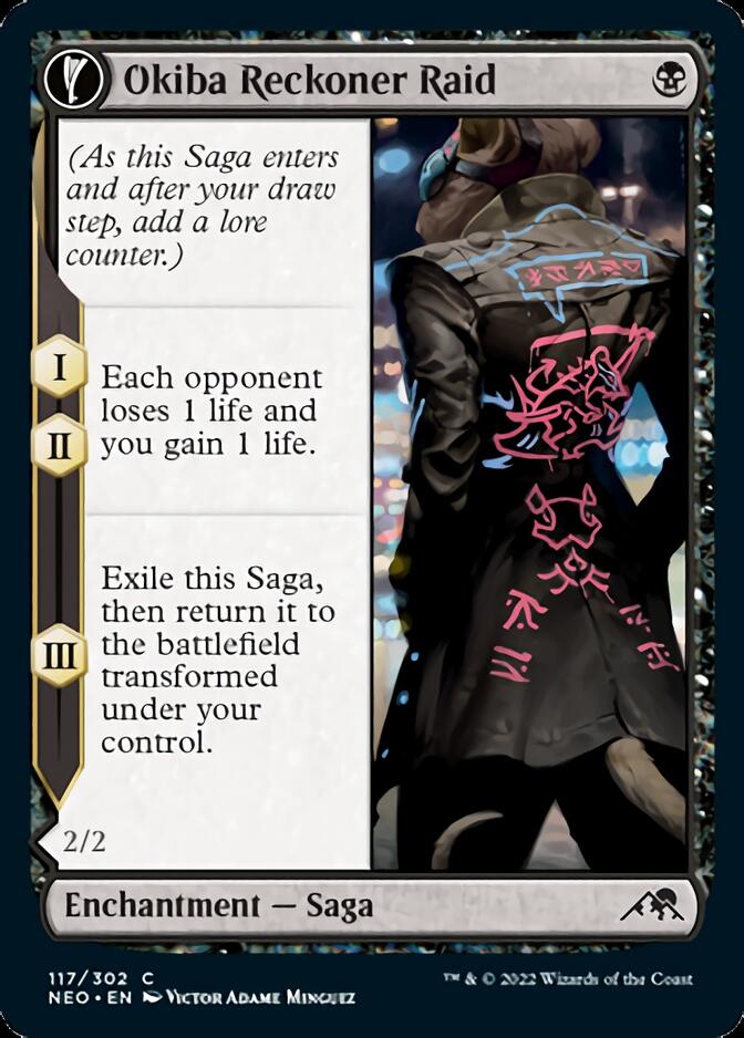 Okiba Reckoner Raid // Nezumi Road Captain (117) Foil - Kamigawa: Neon Dynasty