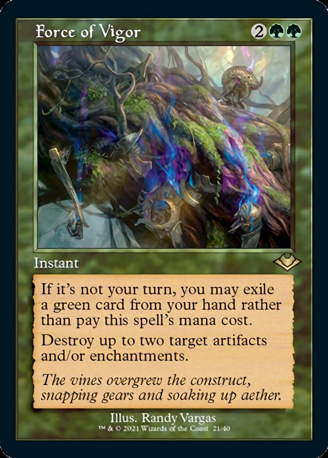 Force of Vigor (Retro) (021) Foil - Modern Horizons 1 Timeshifts