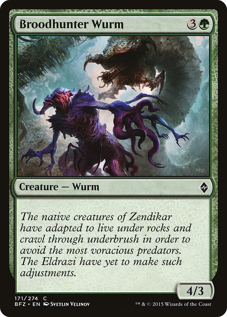 Broodhunter Wurm (171) Foil - Battle for Zendikar