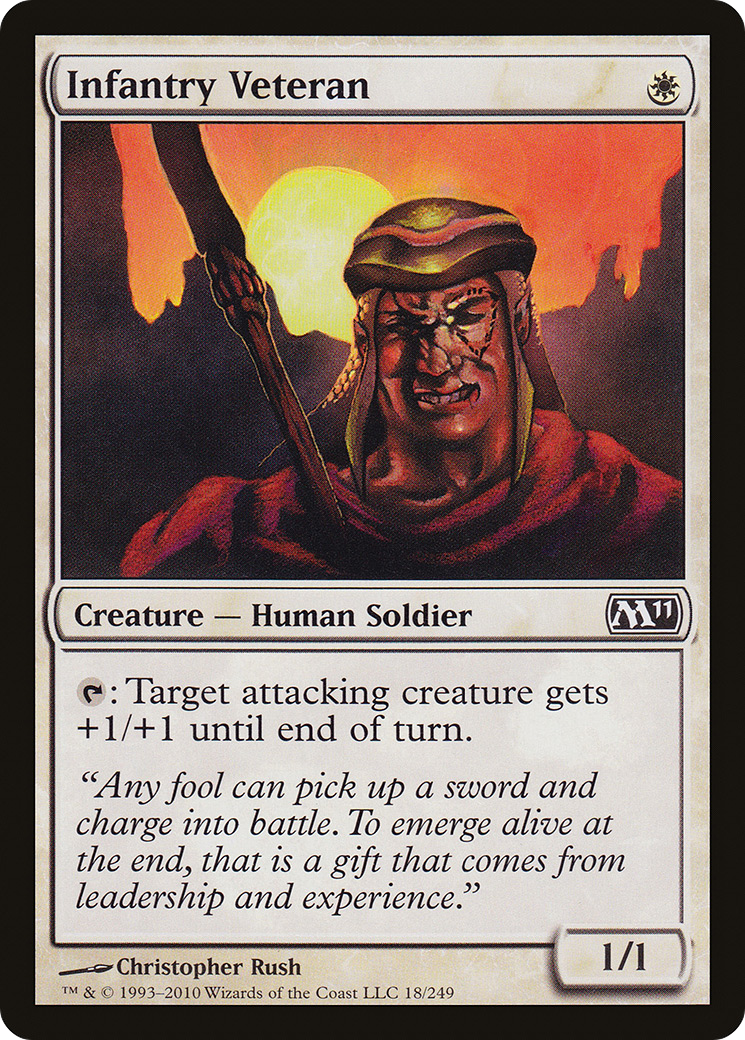Infantry Veteran (018) Foil - Magic 2011