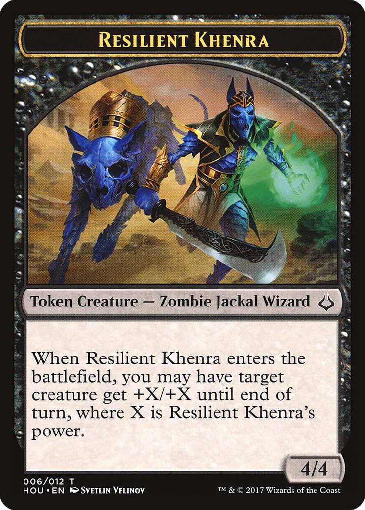 Resilient Khenra Token [Hour of Devastation Tokens] | Silver Goblin