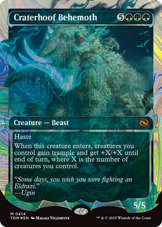 Craterhoof Behemoth (Showcase) (414) Halo Foil - Tarkir: Dragonstorm