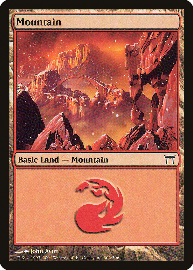 Mountain (302) - Champions of Kamigawa