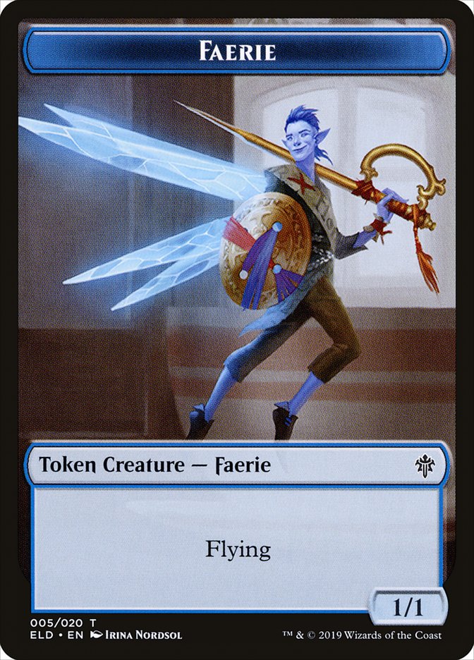 Faerie Token [Throne of Eldraine Tokens] | Silver Goblin