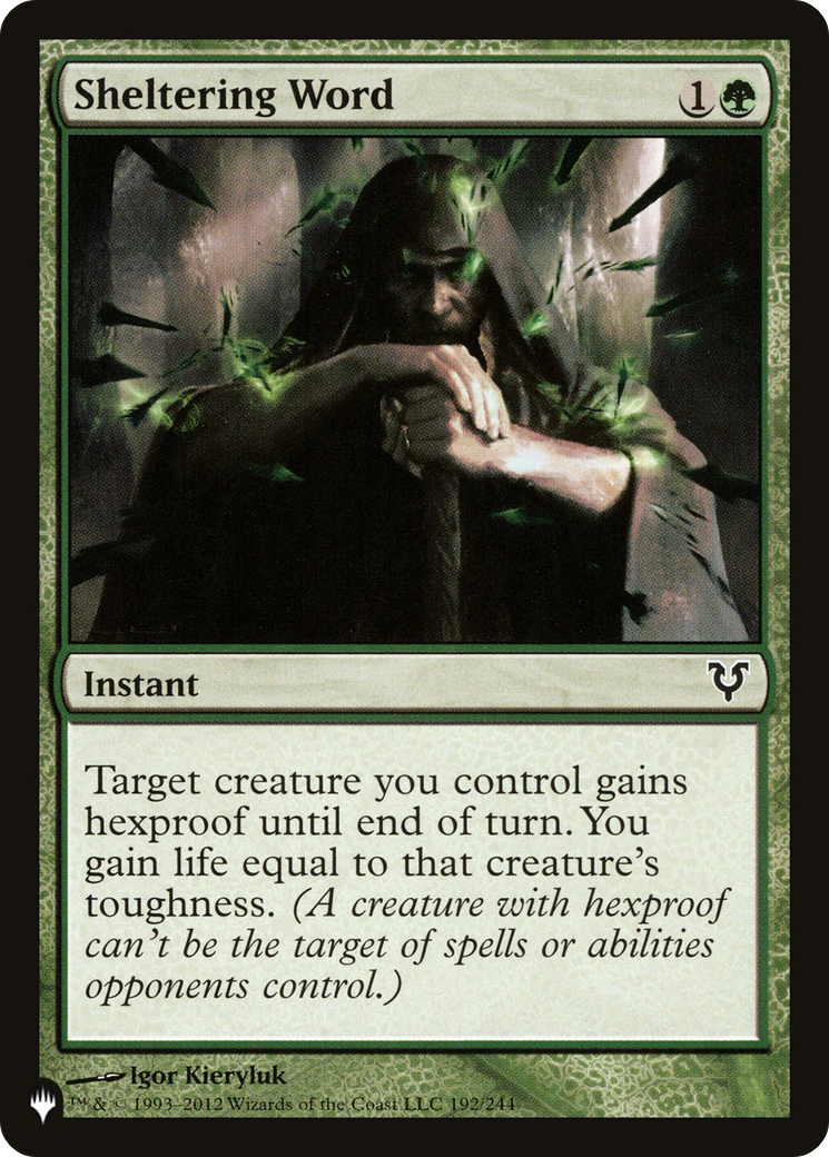 Sheltering Word (AVR-192) - The List