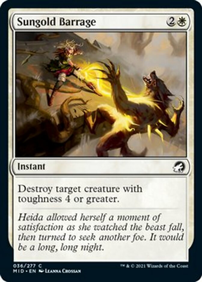 Sungold Barrage [Innistrad: Midnight Hunt] | Silver Goblin