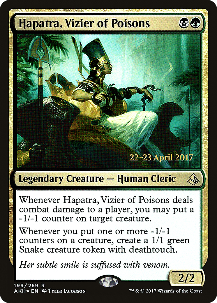Hapatra, Vizier of Poisons (199s) Foil - Amonkhet Promos