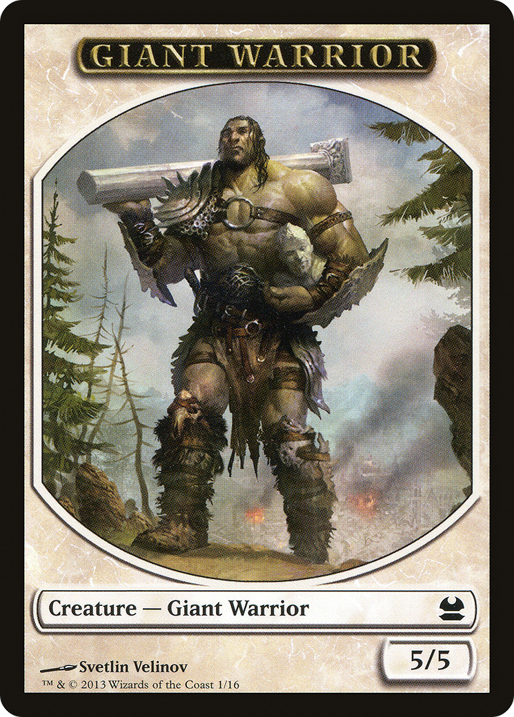 Giant Warrior Token (001) - Modern Masters Tokens