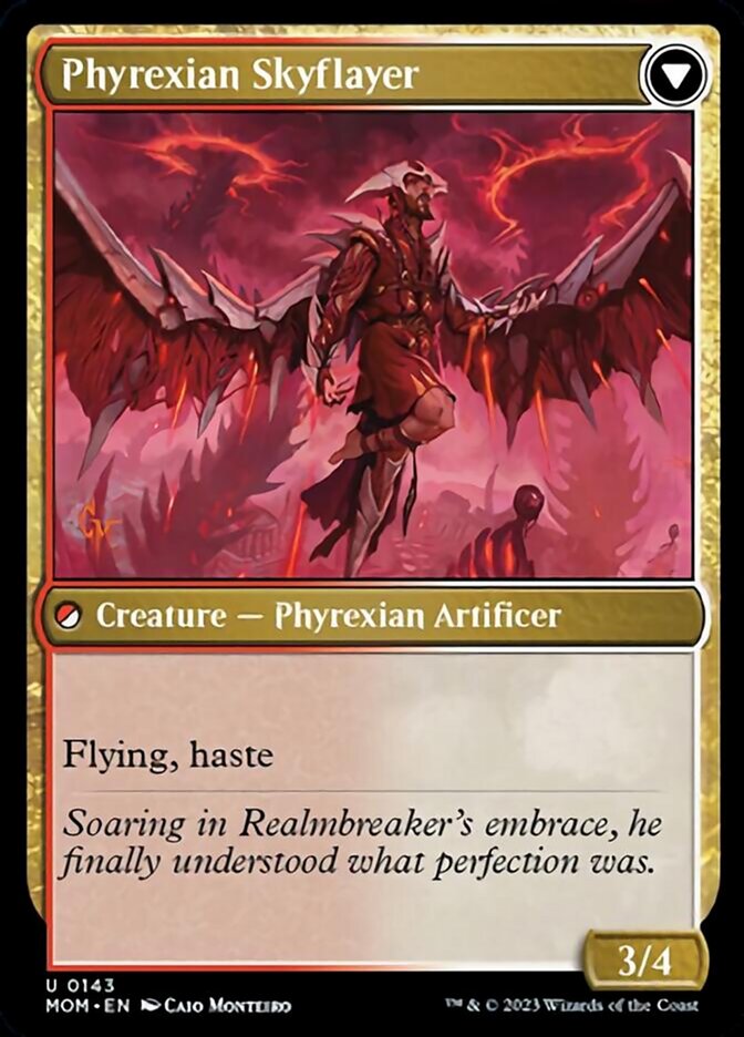 Harried Artisan // Phyrexian Skyflayer (143) - March of the Machine