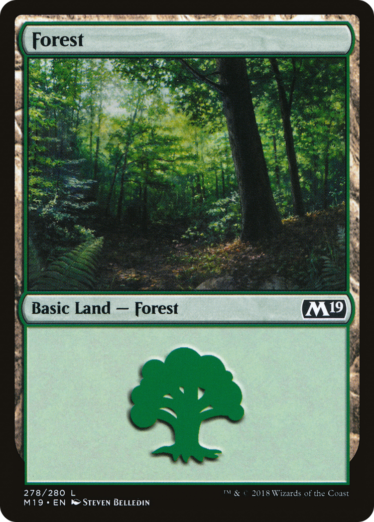 Forest (278) Foil - Core Set 2019